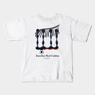 Bold monkey print "Zanzibar red colobus" Kids T-Shirt